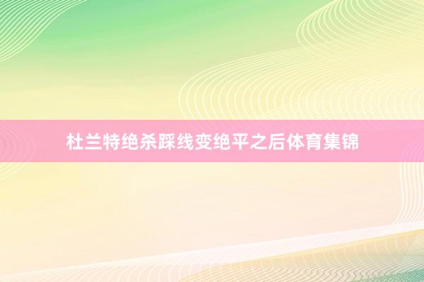 杜兰特绝杀踩线变绝平之后体育集锦