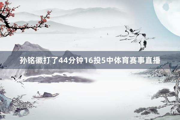 孙铭徽打了44分钟16投5中体育赛事直播