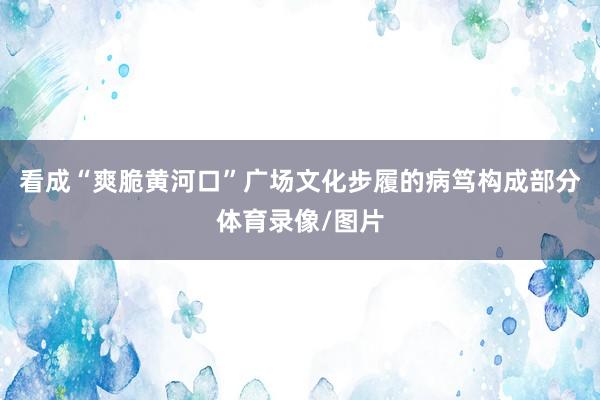 看成“爽脆黄河口”广场文化步履的病笃构成部分体育录像/图片