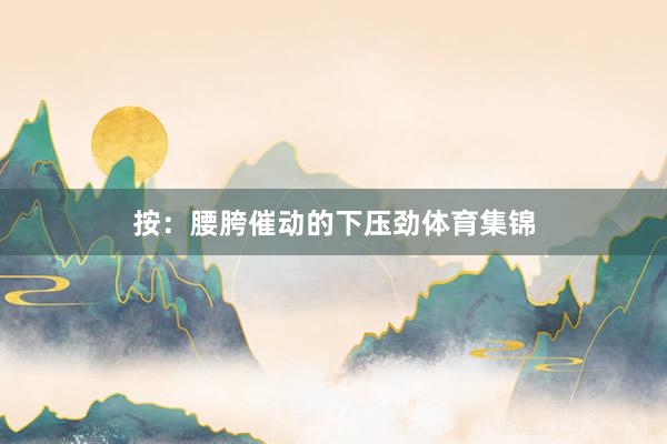 按：腰胯催动的下压劲体育集锦