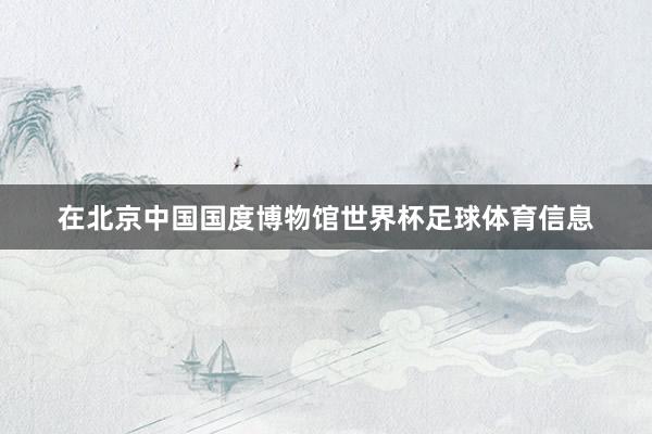 在北京中国国度博物馆世界杯足球体育信息