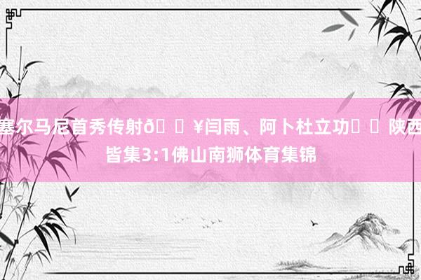 塞尔马尼首秀传射🔥闫雨、阿卜杜立功⚽️陕西皆集3:1佛山南狮体育集锦