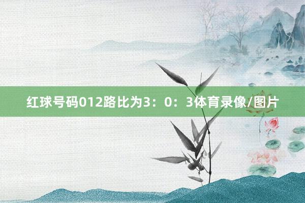 红球号码012路比为3：0：3体育录像/图片