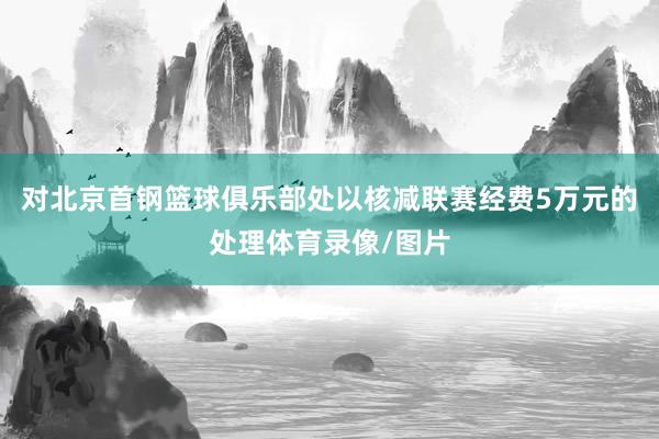 对北京首钢篮球俱乐部处以核减联赛经费5万元的处理体育录像/图片