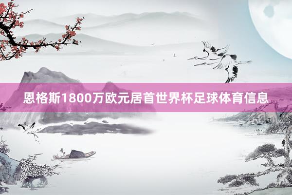 恩格斯1800万欧元居首世界杯足球体育信息