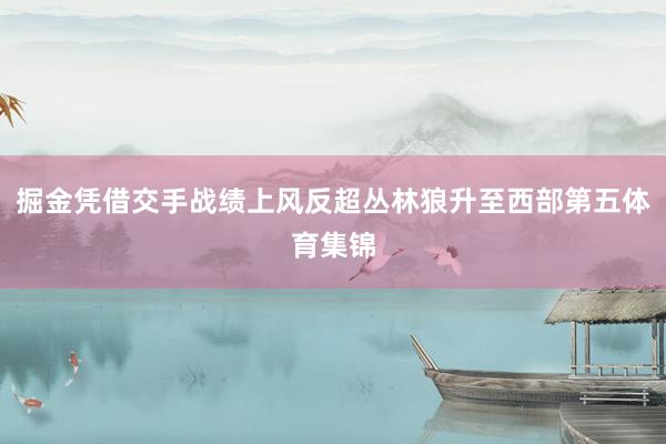 掘金凭借交手战绩上风反超丛林狼升至西部第五体育集锦