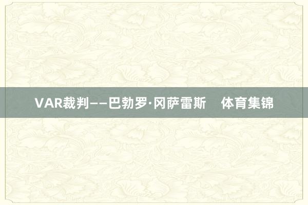 VAR裁判——巴勃罗·冈萨雷斯    体育集锦