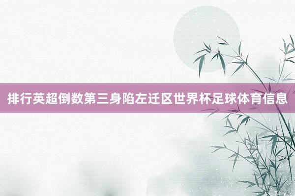 排行英超倒数第三身陷左迁区世界杯足球体育信息