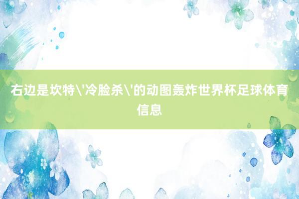 右边是坎特'冷脸杀'的动图轰炸世界杯足球体育信息